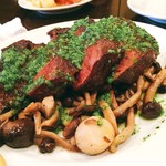 Le Bol - ▲ビンタされたいっ\̏(º̻∇º̻)/̋ ミスジステーキバジルソースのきのこたっぷり