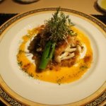 鈴乃音 - 白身魚のポアレ　レンズ豆のソース