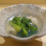 鮨 はしもと - 蛤と菜の花