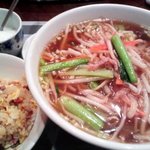 龍盛菜館 - 「サンマー麺セット」