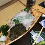 いわない温泉高島旅館 - ひらめの生き造り