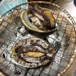 いわない温泉高島旅館 - アワビ炭火焼き
