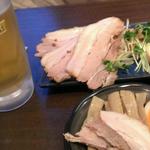 麺や 仁 - 生ﾋﾞｰﾙ 500円     おつまみｾｯﾄ 500円