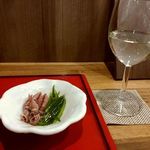 亶 - お通しと日本酒