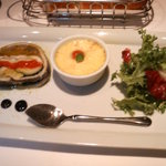 セ'ラヴィー!ナガノ - アナゴと野菜のテリーヌ　バルサミコソース　プチトマトのフラン添え