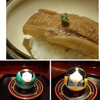 馳走なかむら - ◆穴子の飯蒸し。それぞれ違う器で出されましたが「お内裏様とお雛様」ですね。