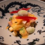 龍吟 - 鮟鱇のぬたあえ 京都丹波産黒豆の枝豆