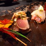 龍吟 - お造りは、鰹、鯛