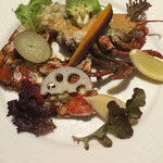 マッシュルーム - オマール海老の天火焼き オマールクリームソース 季節の野菜添え