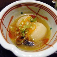 銀座 竹の庵 5丁目本店 - 里芋の揚げ出しアップ