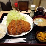 にし邑 - 上ロースかつ膳1400円