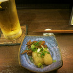 いっぽん - グラスビール(大)500円&お通し