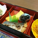 湯～とぴあ宝 オープンカフェ - 和朝食の魚は日替わりで３種類