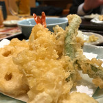 天丼てんや - 天ぷらビールセット580円