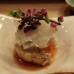 すし処 みや古分店 - ＊山口産フグ湯引き　オン　余市産あんこうのあん肝