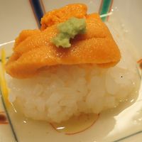 すし処 みや古分店 - ＊雲丹握り　イン　蒸し鮑出汁