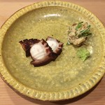 うを徳 - 明石 煮蛸 + （せり + あんぽ柿 + 松葉蟹 + 毛蟹）