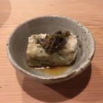 うを徳 - 宮古島 よもぎ入り胡麻豆腐 蕗味噌乗せ