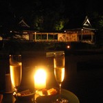 あさば - 風呂上がりに能舞台を望みながらシャンパンを