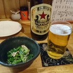 焼き鳥　さいとう - お通しは菜の花でした