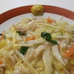 中華料理 ミッキー飯店 - とりあんかけやきソバです　2017.3