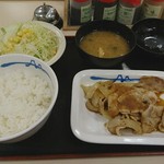 松屋 - 豚バラ生姜焼定食