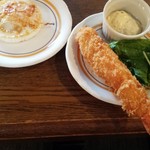 あさくま - エビフライ＆目玉焼き（両面焼き）