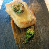 グリーチネ - ¥5,500-コースの2品目。太刀魚のフリット。