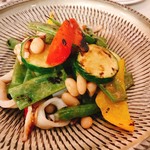 アレグロ コン ブリオ - 剣先イカとグリル野菜のサラダ　カラスミとアンチョビソース