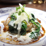 欧風バル・マザン - 若鶏のソテー リヨネーズソース(980円)