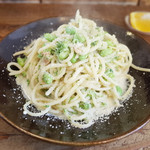 ネマルカフェ - ブロッコリーと枝豆のクリームスパゲティ(950円)