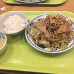 北京餃子 - 2017年3月。メガ盛りジャンボ炒めとごはん。