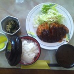 スズラン - 本日のランチ（Aみそかつ）（ホットコーヒー）(800円)(2017/02/15)