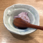 すし処 つま美 - 前菜（紅芋豆腐）