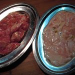 ヤマダモンゴル - 鶏せせり（３５８円）と豚生ホルモン（３８０円）