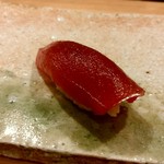 東麻布 天本 - クロマグロ漬(3秒)(三厩11月もの)