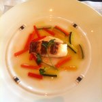 スターゲイト - 真鯛のポワレ セロリラブのソース 彩り野菜添え