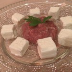 にかい笹木 - 鯛の酒盗とクリームチーズ