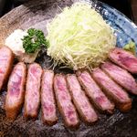 牛かつ もと村 - 牛かつ麦飯セット（大盛）1,300円（ご飯おかわり一杯無料）