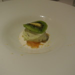 リストランテ カノフィーロ - キウイのジェラートとヨーグルト　広島産レモンのマルメッターラ