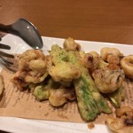 つぼみ菜とメトイカのフリット
