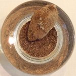 ラ・リューン - メニューＡ 2625円 の牛蒡パウダーの紅あずまを使った甘いお芋　乾燥させたお芋のパウダー添え