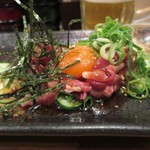 やきとり 正や - 地鶏ももユッケ