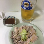 Akagi - 生ビール　ガツ刺し
