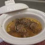 あもん ヨコ - フォアグラ入り茶碗蒸し　ズームアップ