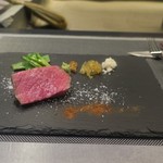 あもん ヨコ - 炉釜焼き塊肉ステーキ（神戸牛ランプ）