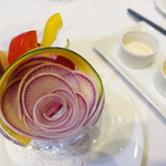 レストラン エフ アオヤマ - 葉山野菜のバーニャカウダ　ブーケスタイル