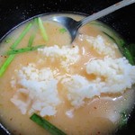 쌍둥이돼지국밥  - スープにご飯を入れたところ