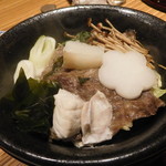 嵯峨沢館 - 蒸し上がった源泉土鍋蒸し