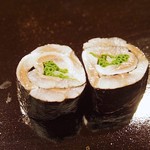 日本橋蛎殻町 すぎた - 鰯のアサツキ生姜海苔巻き